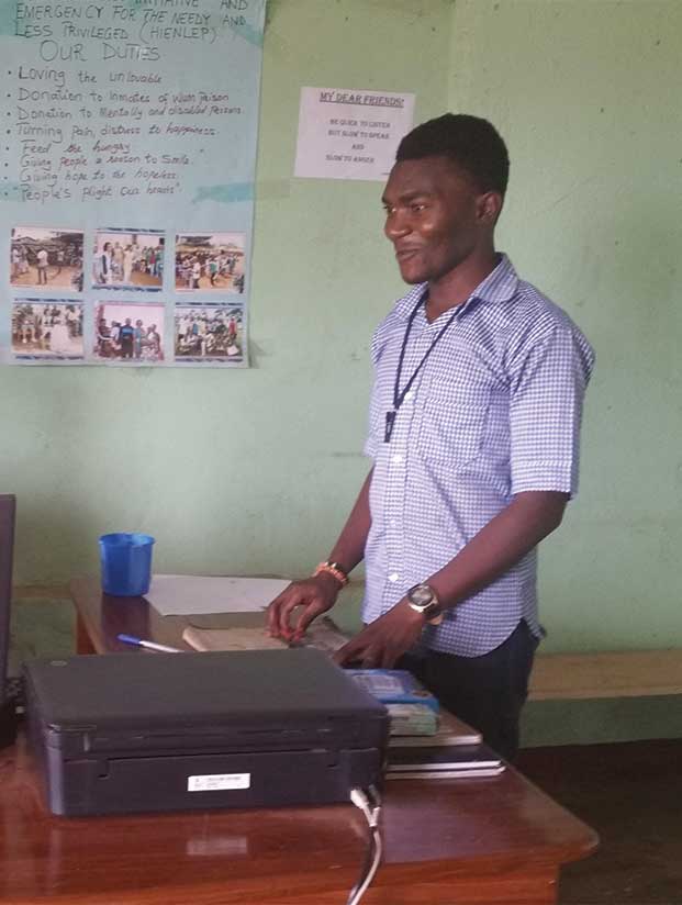 Fang Augustine, volunteer in charge of local fundraising and field work